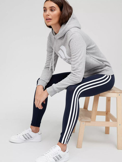 Adidas Women's Navy Essentials 3 Stripes Sportwear Leggings | Adidas In Lebanon