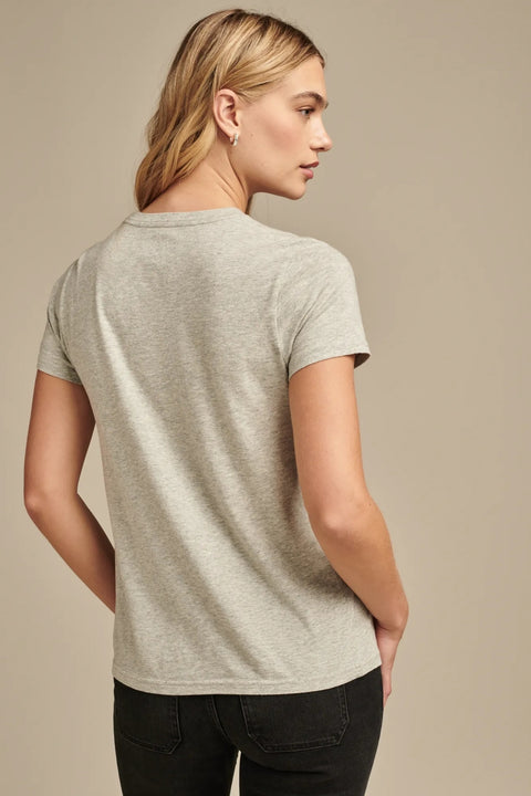 Lucky Brand Women's Grey rolling stones animal lip classic crew T-Shirt | Lucky Brand in Lebanon