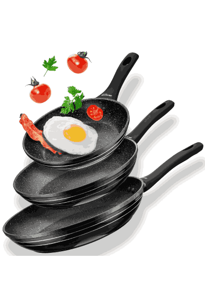 Aiwa Japan Forged Frypan 3pcs Cookware Set LOZ-7023 | Aiwa I Lebanon
