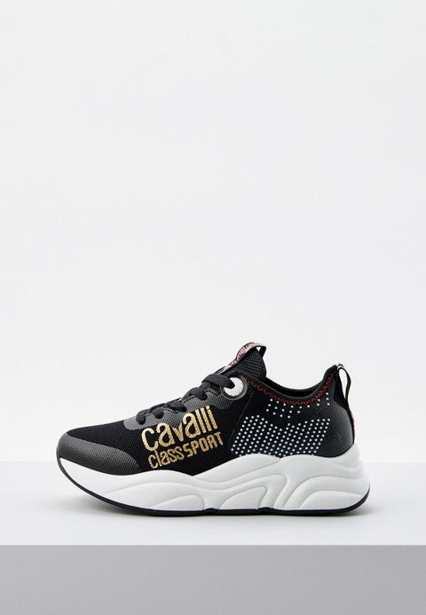 Cavalli Class Sport Women's Black Casual Wedge Sneakers |Cavalli Class Sport In Lebanon