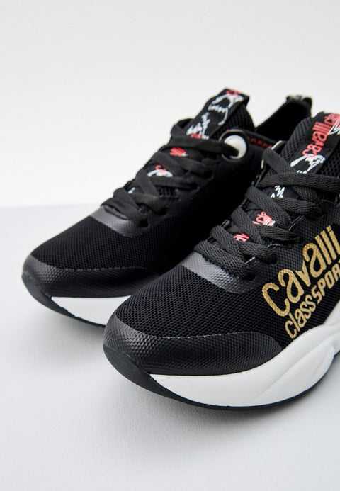 Cavalli Class Sport Women's Black Casual Wedge Sneakers |Cavalli Class Sport In Lebanon