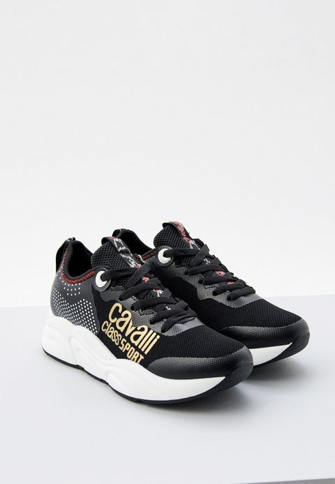 Cavalli Class Sport Women's Black Casual Wedge Sneakers |Cavalli Class Sport In Lebanon