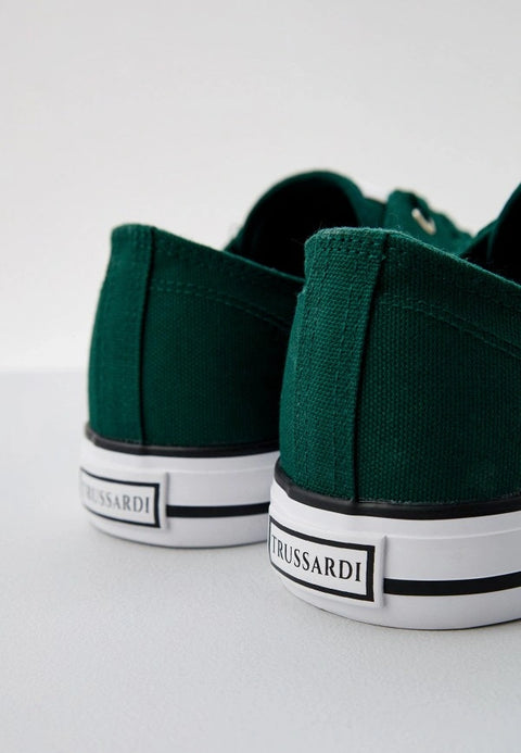 Trussardi Men's Greyhound Canvas Low Sneakers | Trussardi in Lebanon