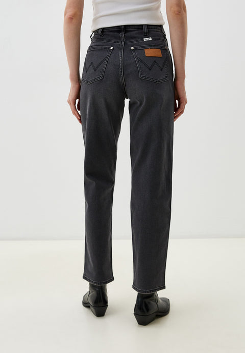 Wrangler Women's Dark Gray Heart Breaker Mom Straight Jeans | Wrangler In Lebanon