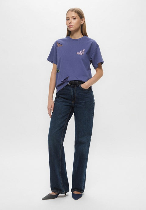 Emporio Armani Women's  Purple T-shirt | Emporio Armani in Lebanon