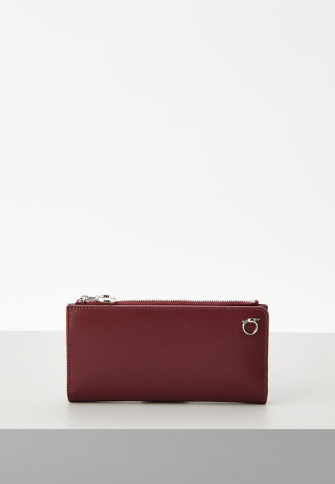 Trussardi Women's Burgundy Leather Bifold Md Wallet |Trussardi In Lebanon