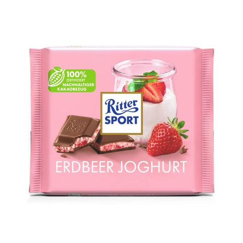 Ritter Sport Chocolate with Strawberry Yogurt 100G '4000417237002