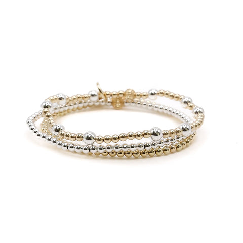 Bowood Lane Women's Gold Non-Tarnishing 3 pcs Bracelet | Bowood Lane In Lebanon