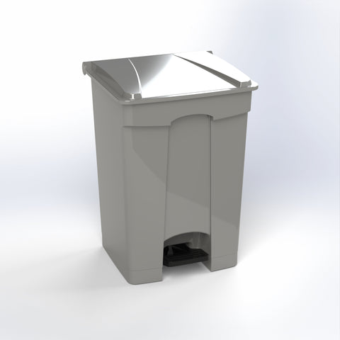 3MPlast Romania Charcoal Grey Dustbin With Pedal 45L  3M-ROM45