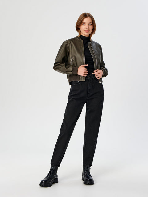 Sinsay Women's Black High Waist Balloon Jeans|Sinsay In Lebanon