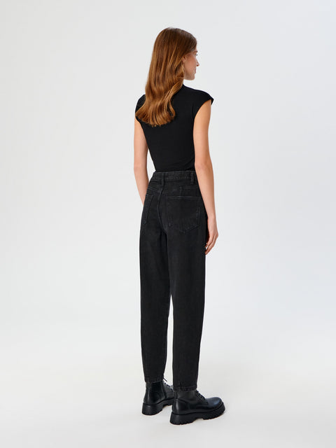 Sinsay Women's Black High Waist Balloon Jeans|Sinsay In Lebanon
