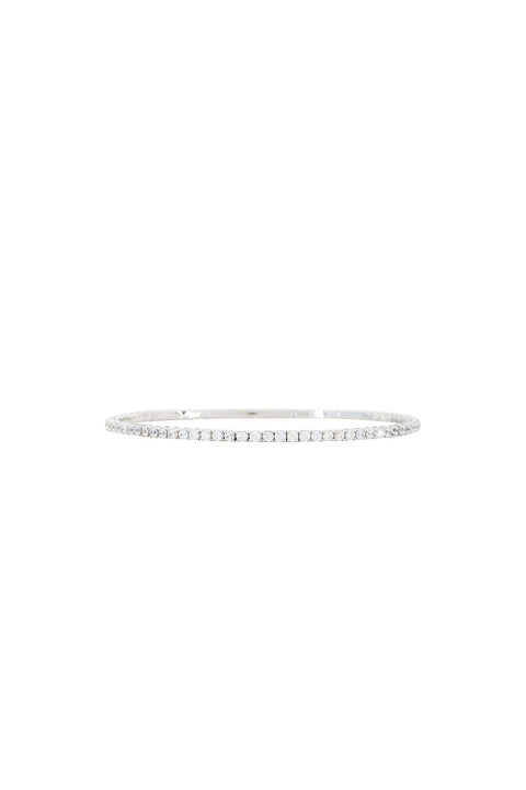 Shashi Women's Silver Bianca Flexi Bangle Crystal Bracelet | Shashi In Lebanon