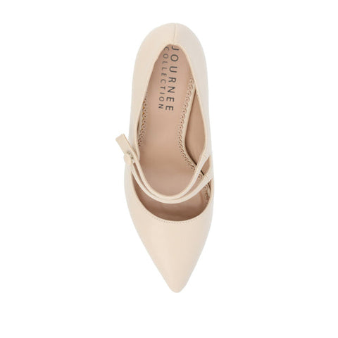 Journee Collection Women's Beige Stiletto Pump In Narrow Heels | Journee Collection In Lebanon