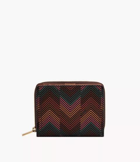 Fossil Women's Harlow Multi Print Logan Mini Leather Wallet  | Fossil In Lebanon