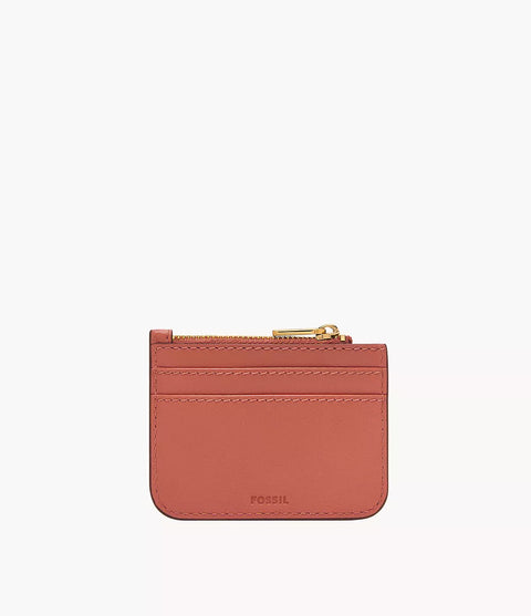 Fossil Women's Blush Lennox Zip Card Case | Fossil In Lebanon