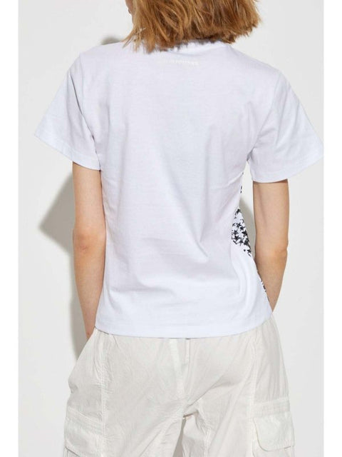 Emporio Armani Women's White Logo Cotton T-shirt | Emporio Armani in Lebanon