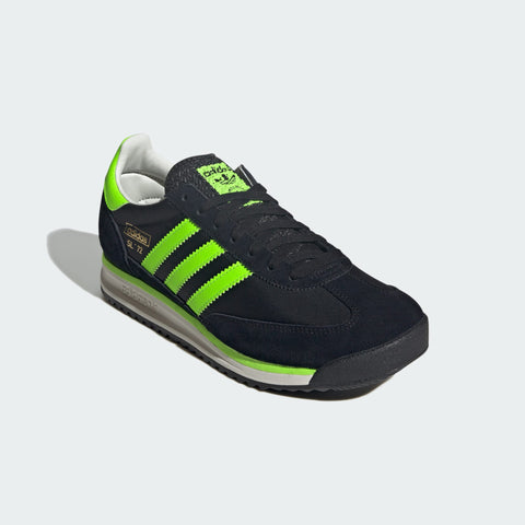 Adidas Men's Black/Solar Green SL 72 RS Sneakers | Adidas In Lebanon