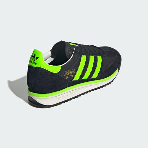 Adidas Men's Black/Solar Green SL 72 RS Sneakers | Adidas In Lebanon