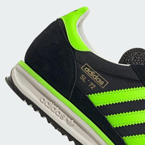 Adidas Men's Black/Solar Green SL 72 RS Sneakers | Adidas In Lebanon