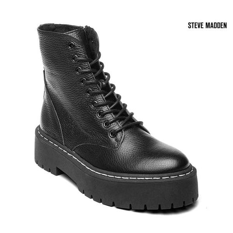 Steve Madden Women's Black Skylar Leather Ankle Boots |Steve Madden in Lebanon