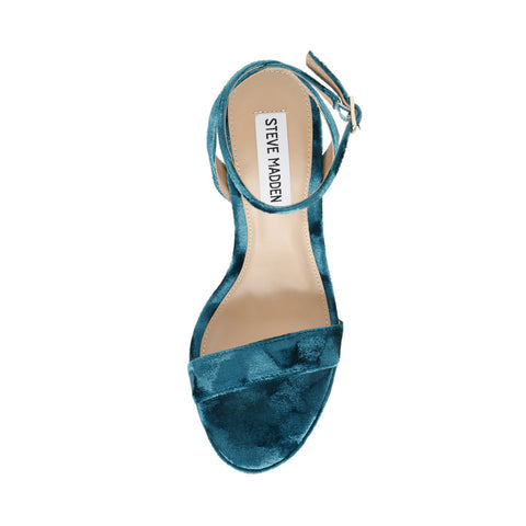 Steve Madden Women's Teal Velvet Sandals | Steve Madden In Lebanon