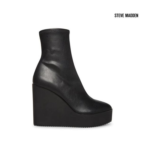 Steve Madden Women's Black Jassy Synthetic Heeled Ankle Boots  |Steve Madden in Lebanon
