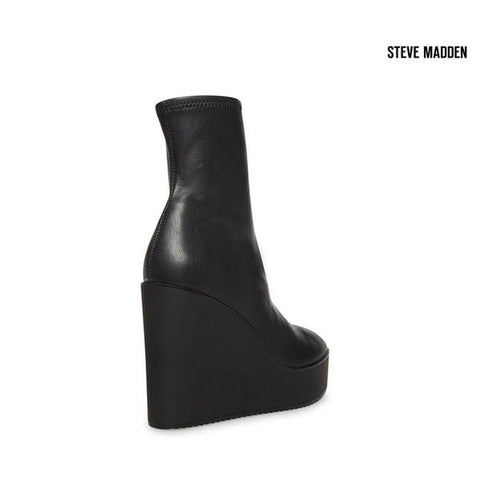 Steve Madden Women's Black Jassy Synthetic Heeled Ankle Boots  |Steve Madden in Lebanon