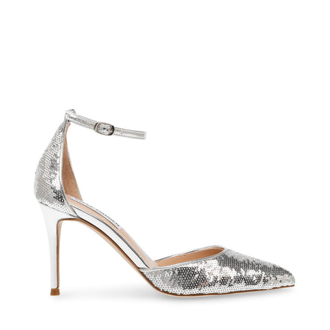 Steve Madden Women's Silver Rhinestone Lessa-R Heeled Sandal |Steve Madden In Lebanon