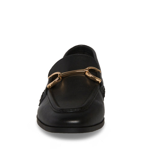 Steve Madden Women's Black Leather Carrine Loafers | Steve Madden In Lebanon