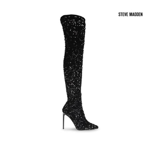 Steve Madden Women's Black Vivan Sequins Boots |Steve Madden in Lebanon
