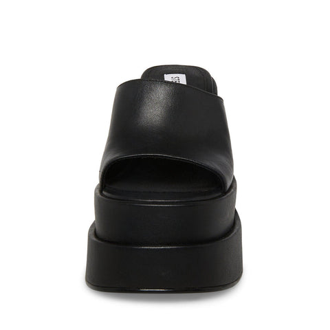 Steve Madden Women's Black Leather Cagey Sandals | Steve Madden In Lebanon