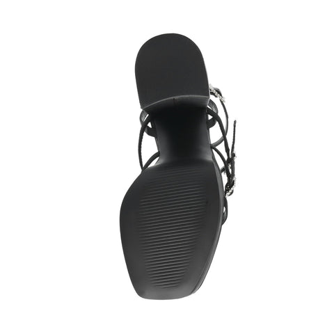 Steve Madden Women's Elavator Black Satin Sandals |Steve Madden In Lebanon