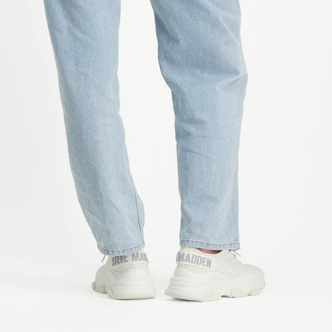 Steve Madden Women's White Protege-E Sneaker | Steve Madden In Lebanon