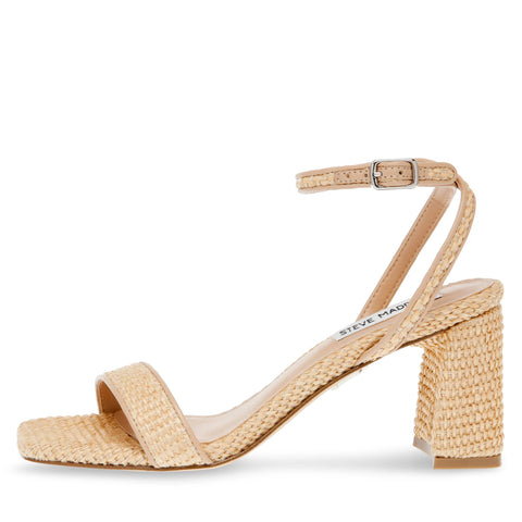 Steve Madden Women's Beige Luxe Raffia Sandals | Steve Madden In Lebanon