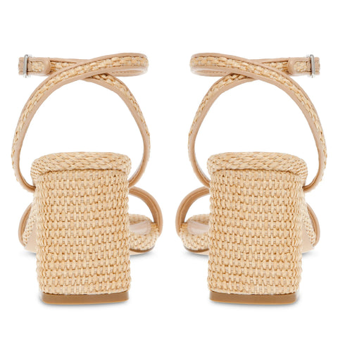 Steve Madden Women's Beige Luxe Raffia Sandals | Steve Madden In Lebanon