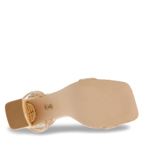 Steve Madden Women's Beige Luxe Raffia Sandals | Steve Madden In Lebanon