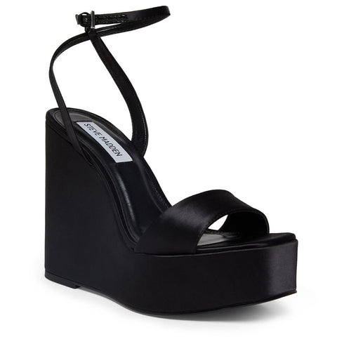 Steve Madden Women's Black Satin Cecee Heels |Steve Madden In Lebanon
