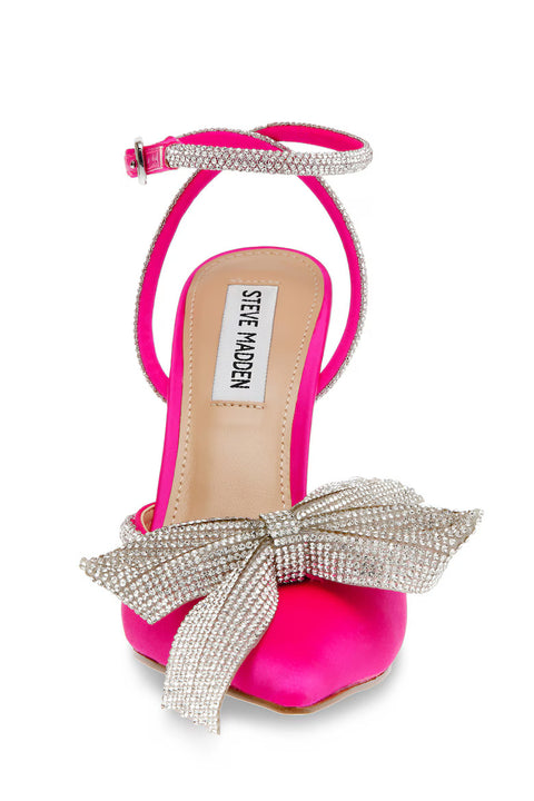 Steve Madden Women's Fuchsia Satin Vamonos Heels |Steve Madden In Lebanon
