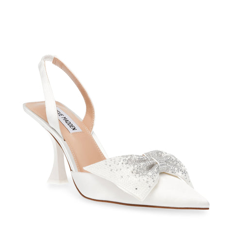 Steve Madden Women's White Satin Niteowl-P Heel |Steve Madden In Lebanon