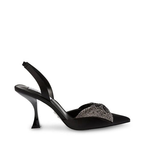 Steve Madden Women's Black Satin Niteowl Sandals | Steve Madden In Lebanon