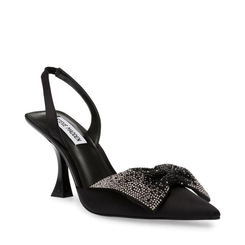 Steve Madden Women's Black Satin Niteowl Sandals | Steve Madden In Lebanon