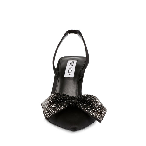 Steve Madden Women's Black Satin Niteowl Sandals | Steve Madden In Lebanon