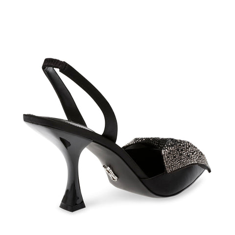 Steve Madden Women's Black Satin Niteowl Sandals | Steve Madden In Lebanon