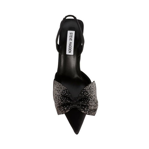 Steve Madden Women's Black Satin Niteowl Sandals | Steve Madden In Lebanon