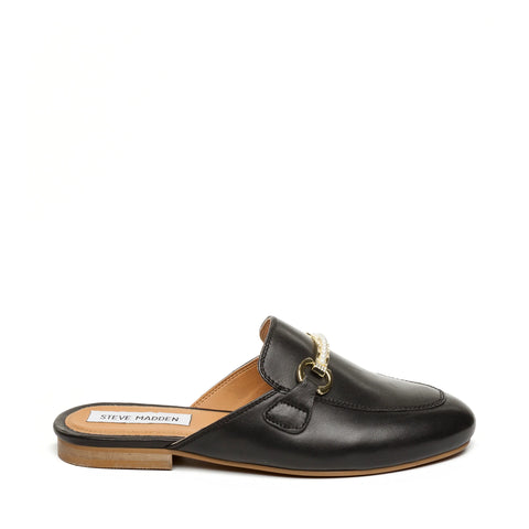 Steve Madden Women's Black Leather Cleodora Slipper | Steve Madden In Lebanon