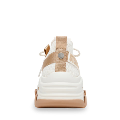 Steve Madden Women's Cream Gold Project Sneaker | Steve Madden In Lebanon