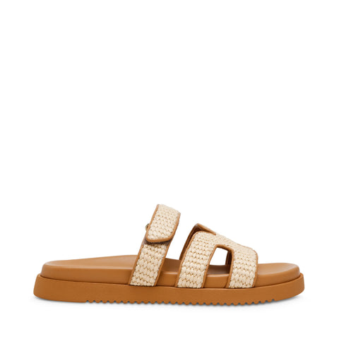 Steve Madden Women's Beige Missile Nat Raffia Sandal | Steve Madden In Lebanon