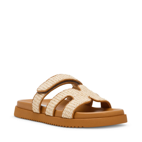 Steve Madden Women's Beige Missile Nat Raffia Sandal | Steve Madden In Lebanon