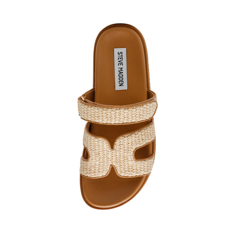 Steve Madden Women's Beige Missile Nat Raffia Sandal | Steve Madden In Lebanon