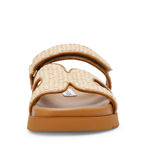 Steve Madden Women's Beige Missile Nat Raffia Sandal | Steve Madden In Lebanon